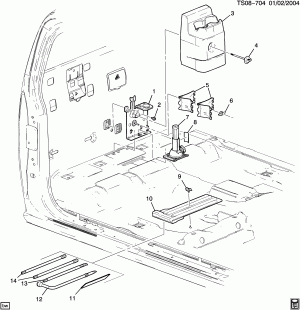 JACK & TOOL STOWAGE (REAR SEAT AJ2)