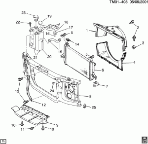 RADIATOR MOUNTING & RELATED PARTS