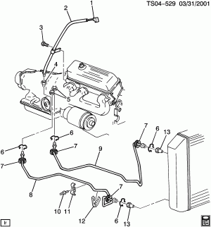 AUTOMATIC TRANSMISSION OIL COOLER PIPES (L35/4.3W)