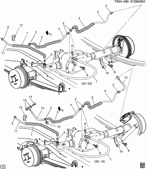BRAKE LINES/REAR (L35/4.3W)