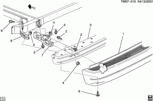 BUMPER/REAR (TL1,EXC (VT3))