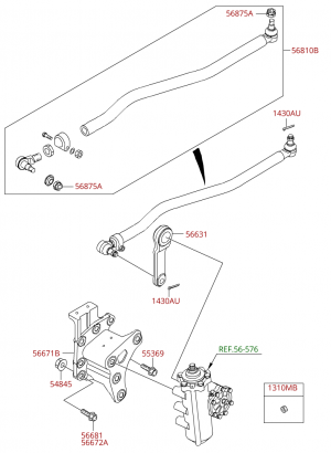 Тяга рулевая, маятник, поперечная тяга