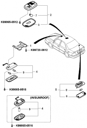 Лампа салона