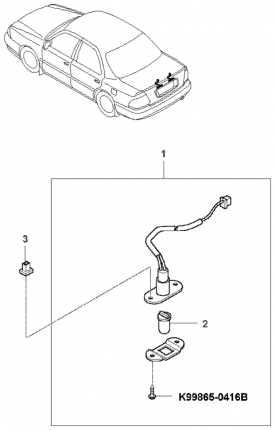 Лампа освещения номерного знака