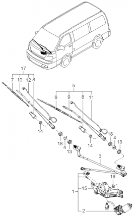 Стеклоочиститель ветрового стекла