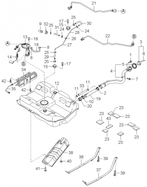 Бак топливный, составляющие
