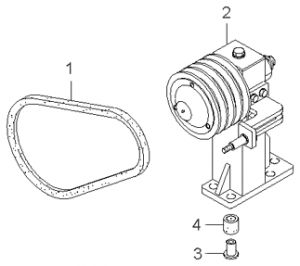 Кронштейн - шкив и ремень