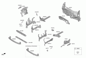 Подкрылок и панель крепления радиатора