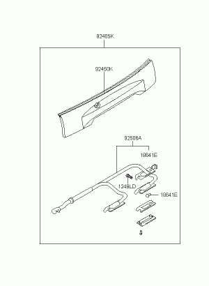 Лампа освещения номерного и внутреннего осв.