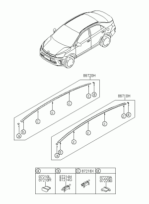 Накладка на крышу и задний спойлер
