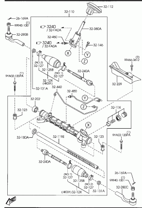 Тяга рулевая, маятник, поперечная тяга
