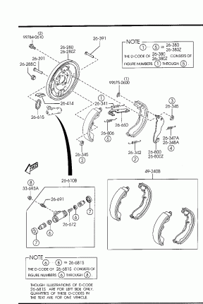Колодки тормозные барабанные