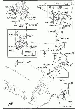 3900A  - ENGINE & T/MISSION MOUNTINGS