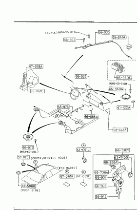 6682 B - AUDIO SYSTEMS (ANTENNA & SPEAKER) (HATCHBACK)