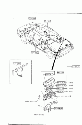 6700   - WIRING HARNESSES(FRONT & REAR ) (SEDAN)