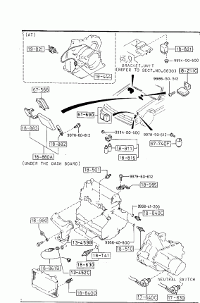 6600   - SWITCHES & RELAYS (ENGINE) (W/O TURBO)(M/T>5-SPEED & A/T>3-SPEED)