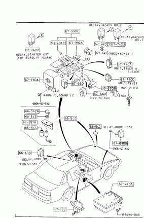 6630 B - RELAYS & UNIT (BODY) (HATCHBACK)