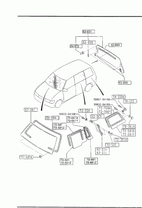 Стекло заднее