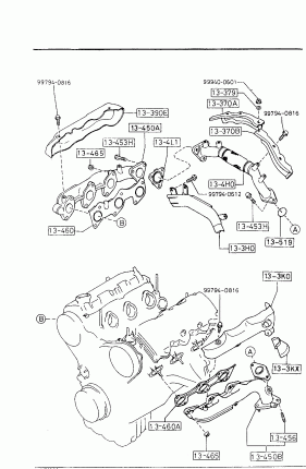 1310A  - EXHAUST MANIFOLD (OHC)