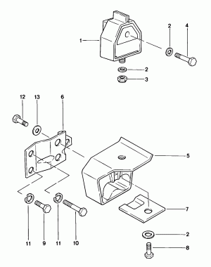 Опора коробки передач