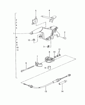 Pычаг включения стояноч. торм.