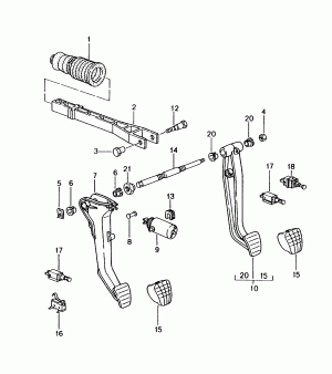 Педали тормоза и акселератора