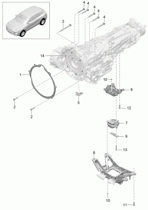 Детали крепления для двигателя и КП