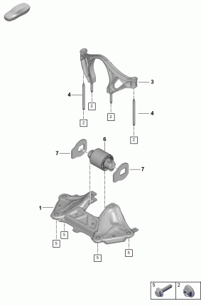 Детали крепления для двигателя и КП