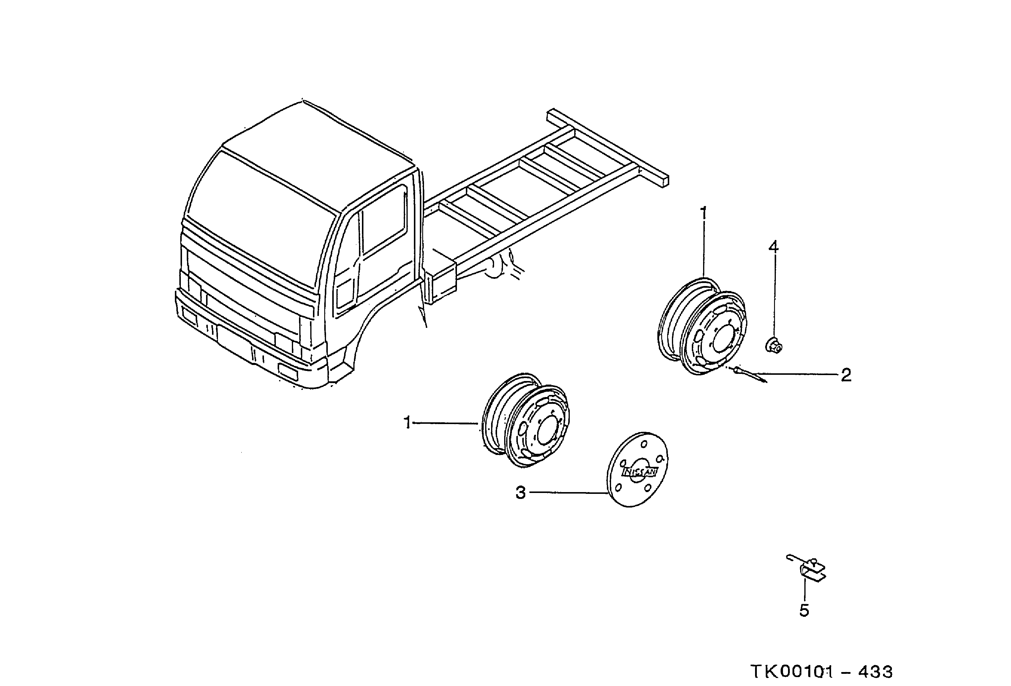 ROAD WHEEL & TIRE (DRIVE AXLE)