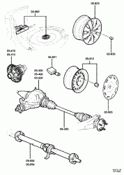 REAR AXLE & ROAD WHEELS