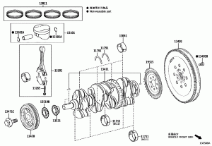 Коленвал и поршни