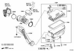 Очистка воздуха (корпус воздушного фильтра патрубки)