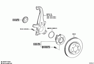 Передняя ступица и тормозной диск
