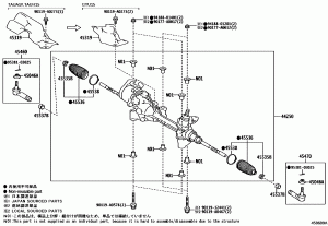 Рейка рулевая