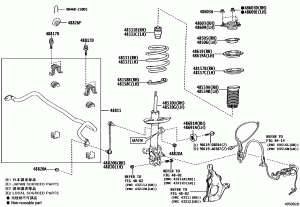 Передняя подвеска пружины и амортизаторы
