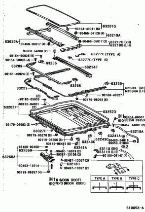 Панель крыши стекло заднее