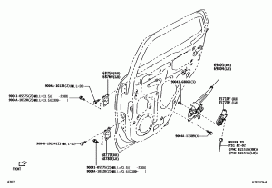 Задняя дверь- стеклоподъемник, крепеж