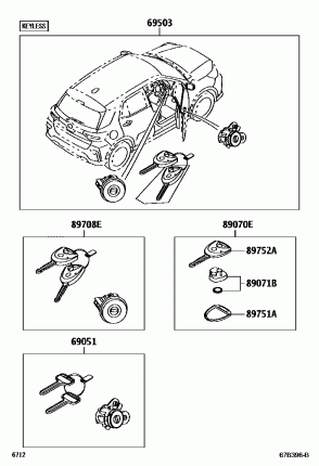 Комплект цилиндров замка