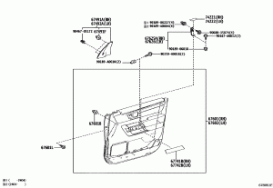 Передняя панель двери и стекло