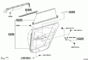 Задняя дверь- панель двери и стекло