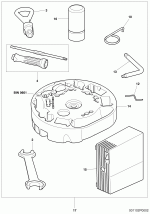 IPC / BIN: 001102F0002 - COMPLETE VEHICLE & ACCESSORIES / TOOLKIT & JACK / TOOLKIT & JACK NO SPARE W