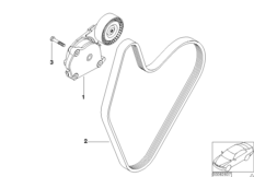 Ременный привод водяной помпы/генератора
