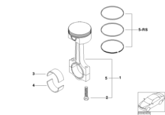 Кривош.-шатунный мех. - шатун с поршнем