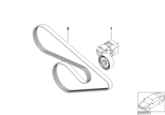 Ременный привод водяной помпы/генератора