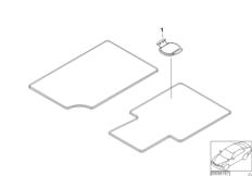 Ножные коврики с креплением "липучка"