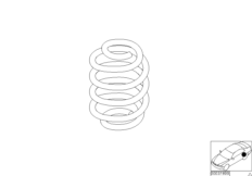 Бочкообразная пружина задняя