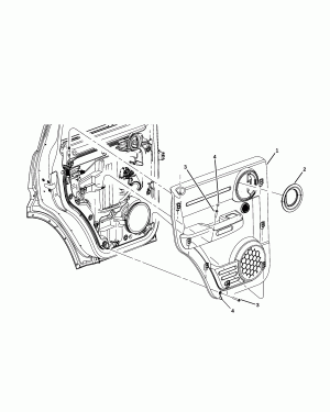 TRIM PANEL, REAR DOOR