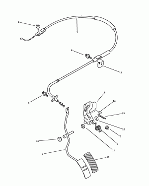 THROTTLE CONTROLS AND PEDAL ALL FJ