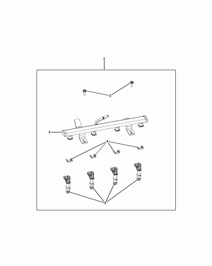 FUEL RAIL AND INJECTORS Fuel Rail Lines 2.4L [EDD], [EDE], [ED6]