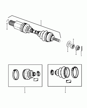 SHAFTS,FRONT AXLE, FWD/AWD
